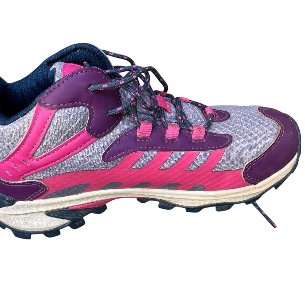 Merrell Kids' Pink and Purple Rain Boots size 4  waterproof  excellent condition